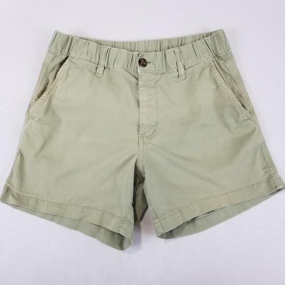 Bearbottom Shorts Mens Medium Green 5.5 Inch Casual Stretch Flat Front Pockets - Picture 1 of 8